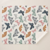 Couverture Sherpa Boho Butterfly Baby shower Cadeau (Devant (Horizontal))