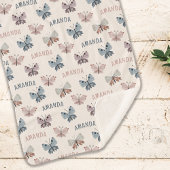 Couverture Sherpa Boho Butterfly Fun cadeau pour les enfants avec no