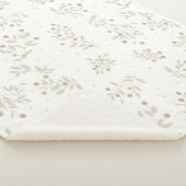 Couverture Sherpa Boho Chic Botanical Leaves and Berries Pattern  (3/4)