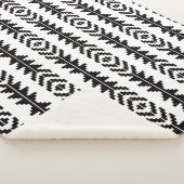 Couverture Sherpa Boho géométrique noir et blanc (3/4)