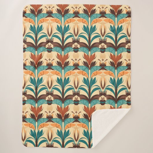 Couverture Sherpa Boho moderne du milieu du siècle (Devant)