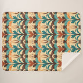 Couverture Sherpa Boho moderne du milieu du siècle (Devant (Horizontal))