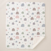 Couverture Sherpa boho moderne pastel arc-en-ciel étoiles (Devant)