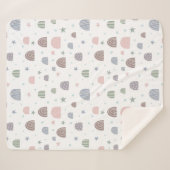 Couverture Sherpa boho moderne pastel arc-en-ciel étoiles (Devant (Horizontal))