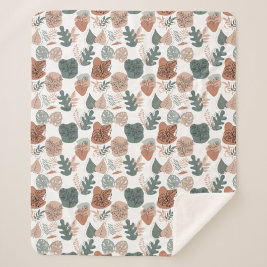 Couverture Sherpa BOHO Motif esthétique A12x4.blanc (Devant)