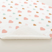 Couverture Sherpa Boho petite fille pastel coeur d'amour (3/4)