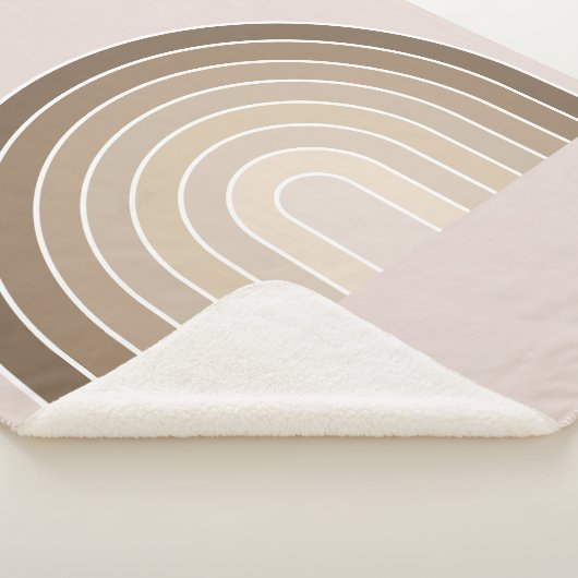 Couverture Sherpa Boho Rainbow Olive Earth Tons (3/4)