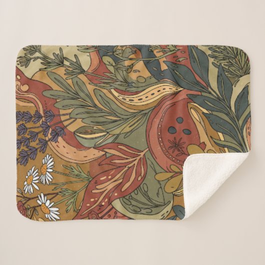 Couverture Sherpa Boho Rhapsody Sherpa Blanket (Devant (Horizontal))