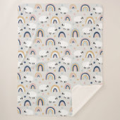 Couverture Sherpa Boho Sheep joyeux Rainbow Print (Devant)