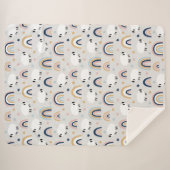 Couverture Sherpa Boho Sheep joyeux Rainbow Print (Devant (Horizontal))
