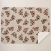 Couverture Sherpa Boho Teddy Bear Kids (Devant (Horizontal))