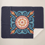 Couverture Sherpa Boho Tile Sherpa Blanket (Devant (Horizontal))