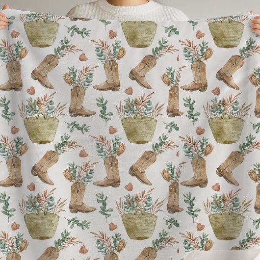 Couverture Sherpa Boho Western Floral Sherpa Blanket