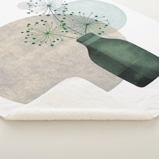 Couverture Sherpa Boho Zen Dandelions Floraux Dans Une Bouteille (3/4)