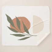 Couverture Sherpa Boho Zen minimaliste Botanique (Devant (Horizontal))