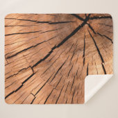 Couverture Sherpa Bois de bois de sciage coupe (Devant (Horizontal))