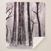 COUVERTURE SHERPA BOIS FORESTIER NEIGE HIVER SCÉNARIO (Devant)