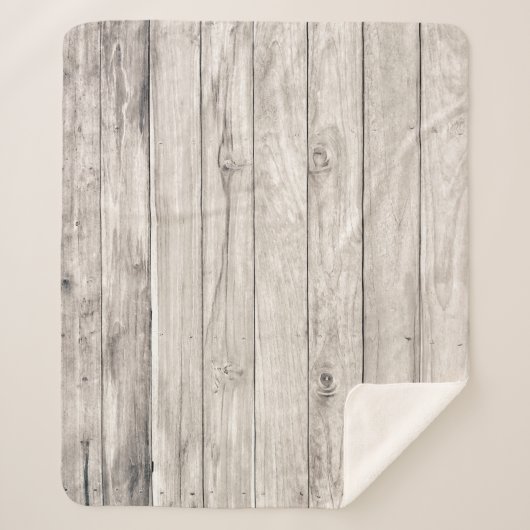 Couverture Sherpa Bois vieux sans couture : Arrière - plan mural tex (Devant)