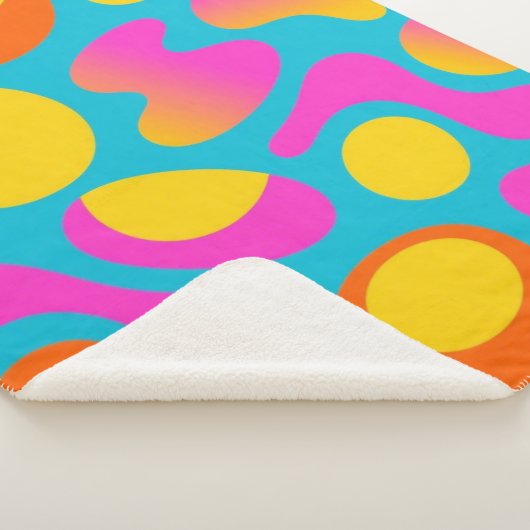 Couverture Sherpa Bold Boogie – Abstract Retro Pop Blanket   (3/4)
