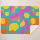 Couverture Sherpa Bold Boogie – Abstract Retro Pop Blanket   (Devant (Horizontal))