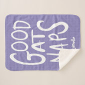 Couverture Sherpa Bon À La Sieste - Violet (Devant (Horizontal))