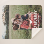 Couverture Sherpa BON COEUR VOUS AIME MUMMMY Fête des Mères Photo (Devant (Horizontal))