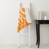 Couverture Sherpa Bon Pour Les Naps - Blanche Sherpa Orange (En situation)