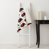 Couverture Sherpa Bonbon Valentin XOXO et chocolat noir (En situation)