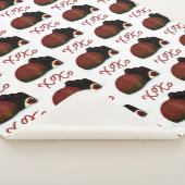 Couverture Sherpa Bonbon Valentin XOXO et chocolat noir (3/4)