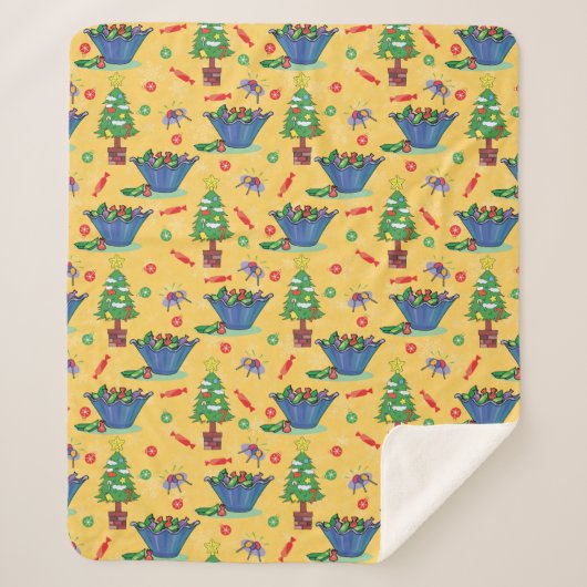 Couverture Sherpa Bonbons de Noël (Devant)