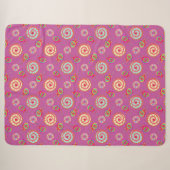 Couverture Sherpa Bonbons et gâteaux rose (Devant (Horizontal))