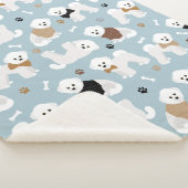 Couverture Sherpa Bones et pattes Bichon Frise (3/4)