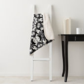 Couverture Sherpa Bonheur en noir et blanc (En situation)