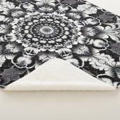 Couverture Sherpa Bonheur en noir et blanc (3/4)