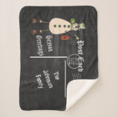 Couverture Sherpa Bonhomme de neige de vert de mode de carte postale (Devant)