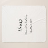 Couverture Sherpa Bonjour 21e anniversaire ajouter nom date simple m (Devant (Horizontal))