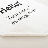 Couverture Sherpa Bonjour ajouter un message de nom simple minimum é (3/4)