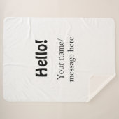 Couverture Sherpa Bonjour ajouter un message de nom simple minimum é (Devant (Horizontal))