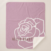 Couverture Sherpa Bonjour Belle - Simple Rose rose moderne (Devant)