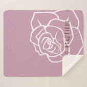Couverture Sherpa Bonjour Belle - Simple Rose rose moderne (Devant (Horizontal))