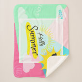 Couverture Sherpa Bonjour jour ensoleillé heureux d'été pour la (Devant)