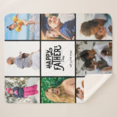 Couverture Sherpa Bonne Fête des pères photo de famille (Devant (Horizontal))