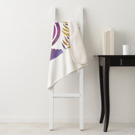 Couverture Sherpa Bonne Hanoukka Sherpa Blanket (En situation)