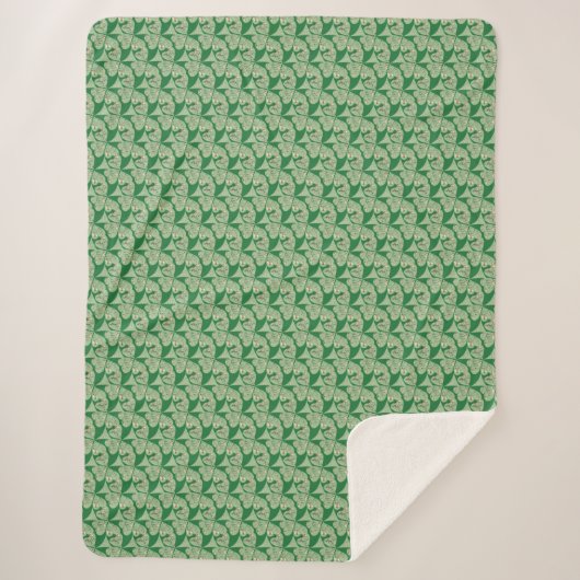 Couverture Sherpa "Bonne Saint Patrick's Day" Shamrock (Devant)