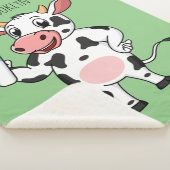 Couverture Sherpa Bonne vache avec dessin animé de biberon (3/4)