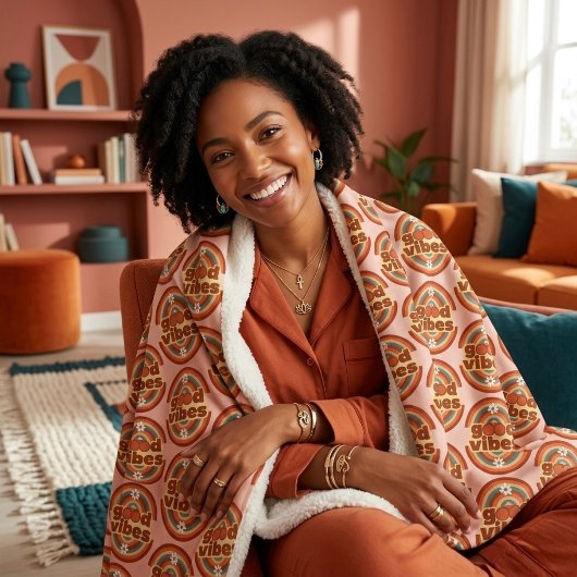 Couverture Sherpa Bonne Vibration