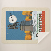 Couverture Sherpa Bonnes Fêtes De Boston Common ! (Devant (Horizontal))