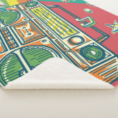 Couverture Sherpa Boom Box Funky Conception colorée (3/4)
