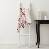Couverture Sherpa Bordeaux Modern Botanical Japandi (En situation)