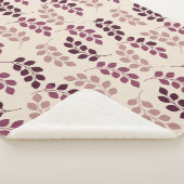 Couverture Sherpa Bordeaux Modern Botanical Japandi (3/4)